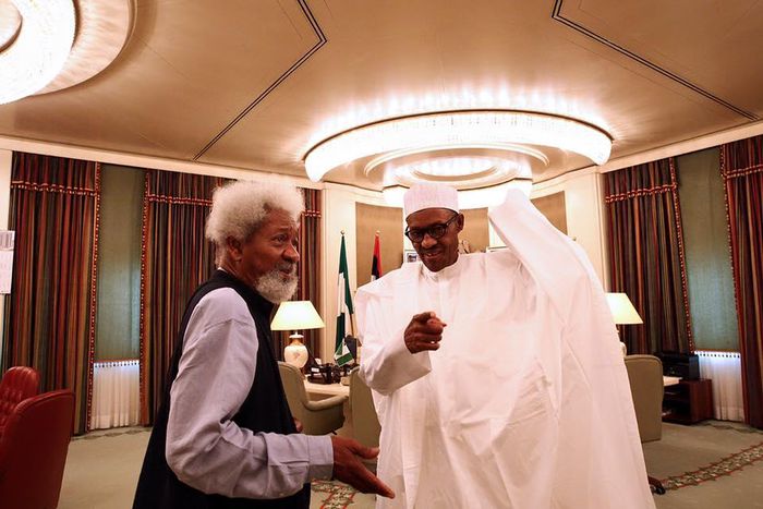 President Muhammadu Buhari meets with Nobel Laureate, Wole Soyinka at the Presidential Villa on August 11, 2016