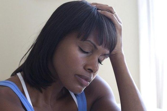 A sad and depressed woman