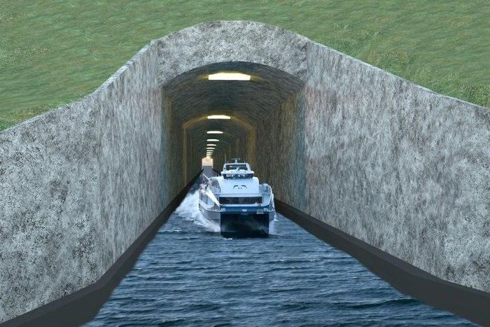 The Stad Ship Tunnel will be the world's first sea tunnel to pass through a mountain