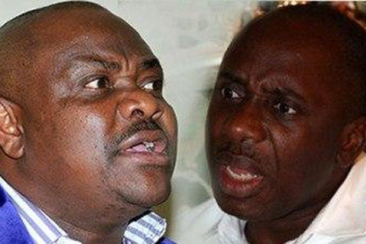 Former Rivers State Governor, Rotimi Amaechi and incumbent, Nyesom Wike