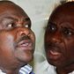 Former Rivers State Governor, Rotimi Amaechi and incumbent, Nyesom Wike