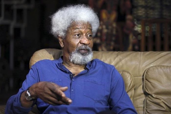 Nigerian Literature Nobel Laureate Wole Soyinka speaks during an interview with Reuters in his home in the southwest city of Abeokuta July 1, 2014.    REUTERS/Akintunde Akinleye