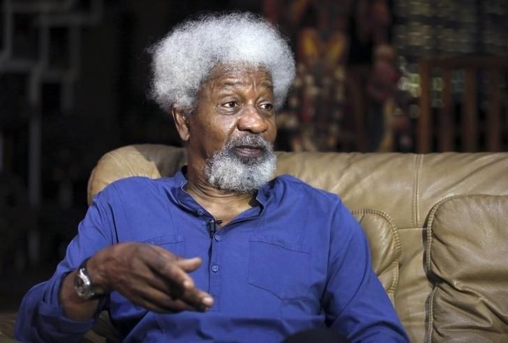 Nigerian Literature Nobel Laureate Wole Soyinka speaks during an interview with Reuters in his home in the southwest city of Abeokuta July 1, 2014.    REUTERS/Akintunde Akinleye