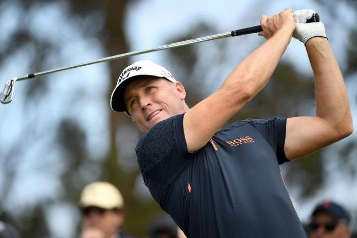Alex Noren of Sweden tees off during the World Cup of Golf on the Kingston Heath course in Melbourne, in November 2016
