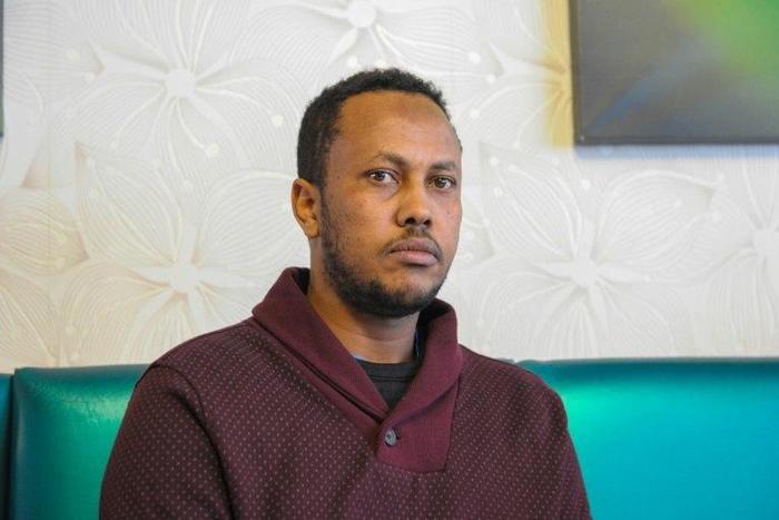 Farhan Ahmed, a 36-year-old refugee claimant, pictured in a Winnipeg hotel on February 9, 2017 after arriving with a group of other migrants over the US-Canada border to seek asylum in Canada