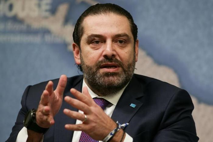 Lebanese prime minister-designate Saad Hariri speaks during a conference at Chatham House in central London on December 13, 2018