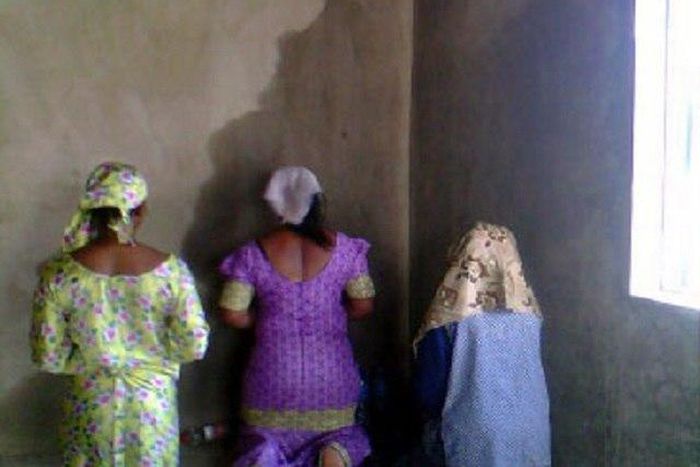 Worshippers paying homage to the image believed to be that of Jesus Christ