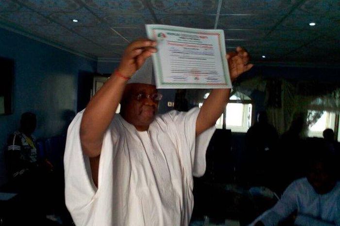 Ademola Adeleke defecting to the People's Democratic Party (PDP) on June 14, 2017