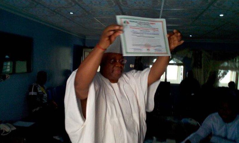 Ademola Adeleke defecting to the People's Democratic Party (PDP) on June 14, 2017