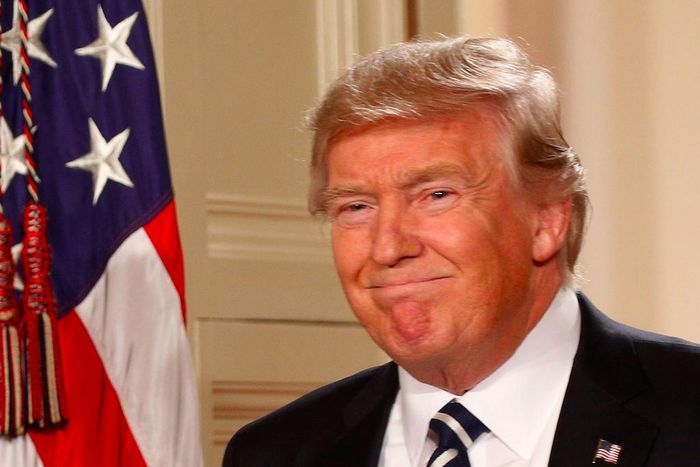 President Donald Trump at the White House on Tuesday night after he nominated Neil Gorsuch to fill the vacant Supreme Court seat.