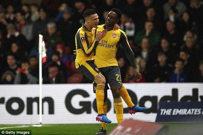 Kieran Gibbs and Danny Welbeck