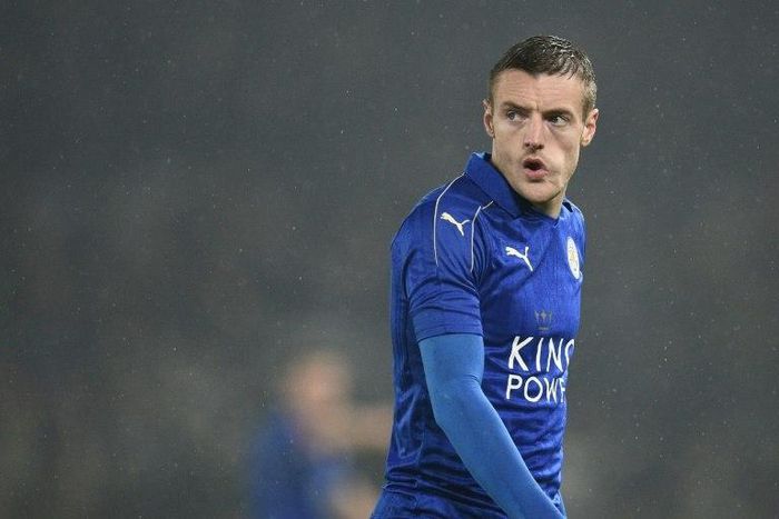 Leicester City's striker Jamie Vardy, pictured in January 2017, says a ban from Twitter is not sufficient for people making death threats against his family