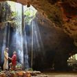 The view of this cave proposal photo is divine