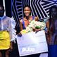 Daberechi Kalu emerges winner, beating Olabisi [far right] and Kuruche [left] to the coveted prize.