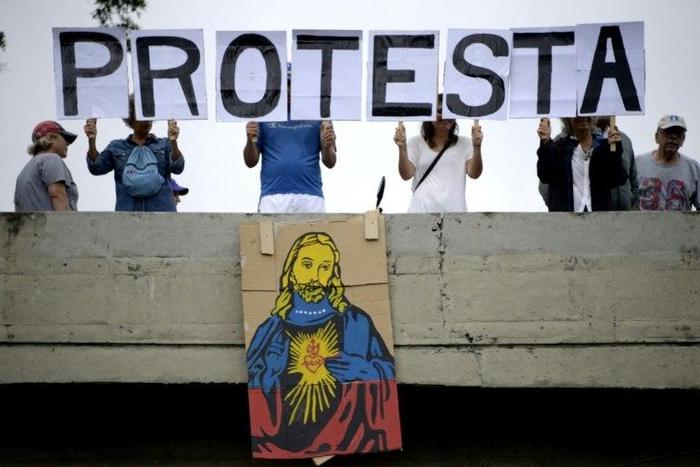 A rally against the government of President Nicolas Maduro, in Caracas, on May 15, 2017