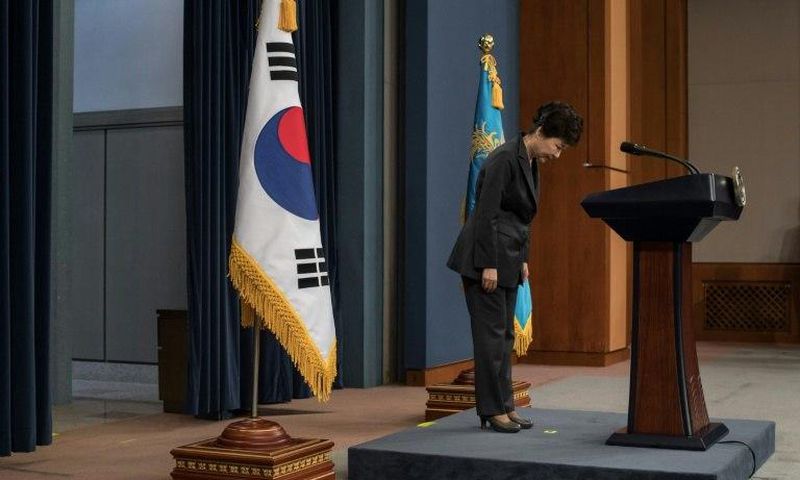 President Park Geun-Hye leaves office in disgrace, crippled by a corruption scandal that made her South Korea's first head of state to be removed by impeachment