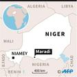 Map locating Maradi in southern Niger where ten soldiers were killed
