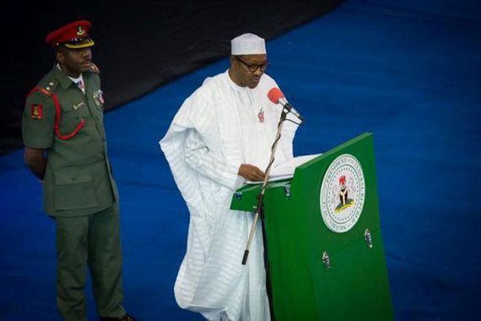President Muhammadu Buhari attends 15th Anyiam-Osigwe lecture in Abuja on December 11, 2015