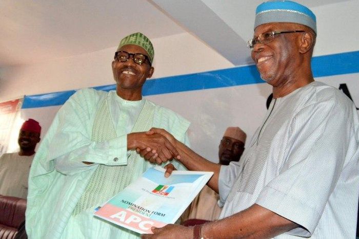 Buhari and APC Chairman Oyegun