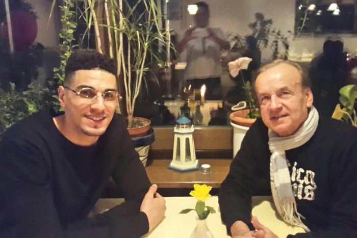 Leon Balogun and Gernot Rohr