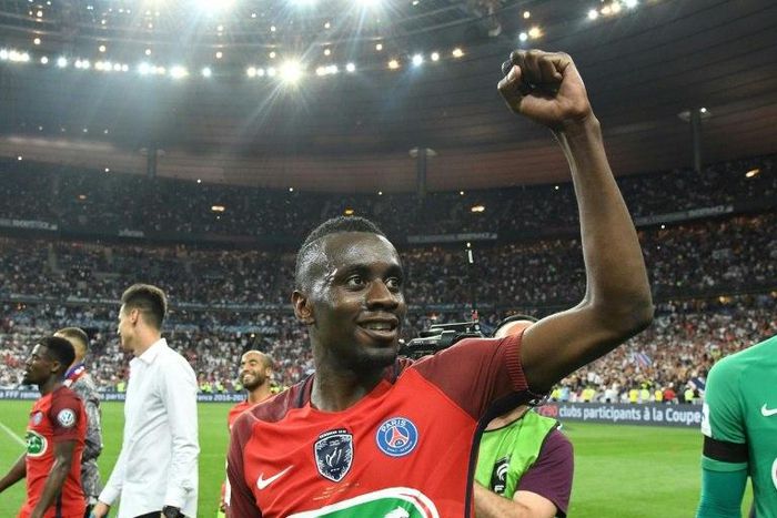 Blaise Matuidi, pictured in May 2017, is encouraging fans to sing the English national anthem at the next friendly Paris-England match as a show of solidarity