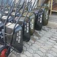 The branded wheelbarrows