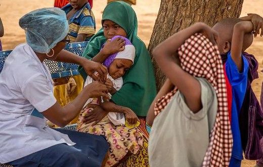Children undergoing vaccination
