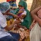 Children undergoing vaccination
