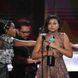 Actress Taraji P. Henson (C) accepts the award for Outstanding Performance by a Cast in a Motion Picture for 'Hidden Figures' during the 23rd Annual Screen Actors Guild Awards in Los Angeles
