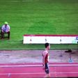 Blessing Okagbure loses wig at Oslo Diamond League long jump event.