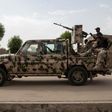 A Nigerian army vehicle patrols in the town of Banki in northeastern Nigeria on April 26, 2017