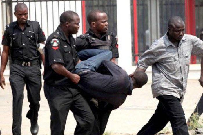 The police arresting a man (Illustration)