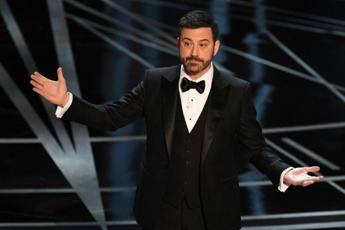 Oscars host Jimmy Kimmel thanked Donald Trump for helping to take the heat off Hollywood and its annual gala