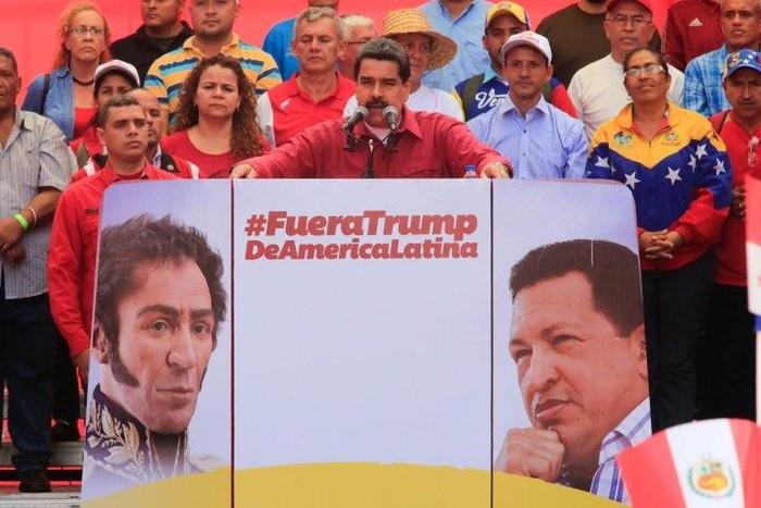 Venezuelan President Nicolas Maduro staged a rally against Donald Trump earlier this month after the US leader raised the specter of military action in the crisis-hit country