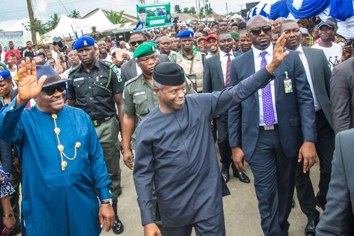 Gov Nyesom Wike and Acting President Yemi Osinbajo
