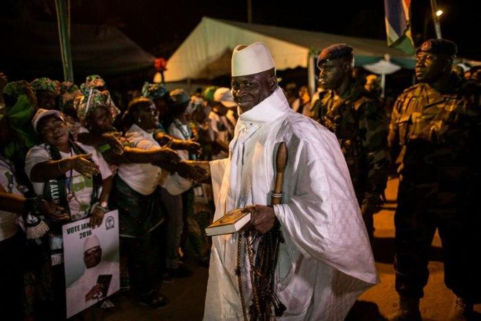 Gambia's President Yahya Jammeh refuses to step down despite losing the December 1 presidential election to rival Adama Barrow