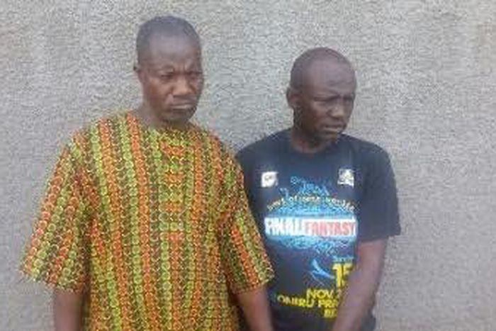 Ritualists apprehended by the Ogun State Police.