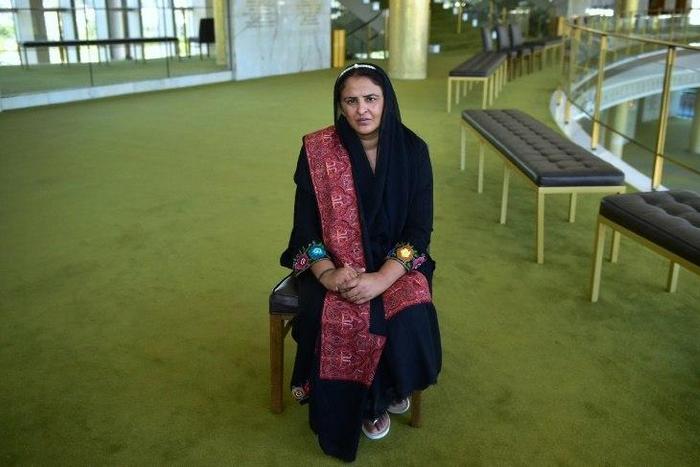 Pakistani rape survivor Mukhtar Mai at the home of the Los Angeles Opera in June for the West Coast premiere of "Thumbprint", an opera based on her story