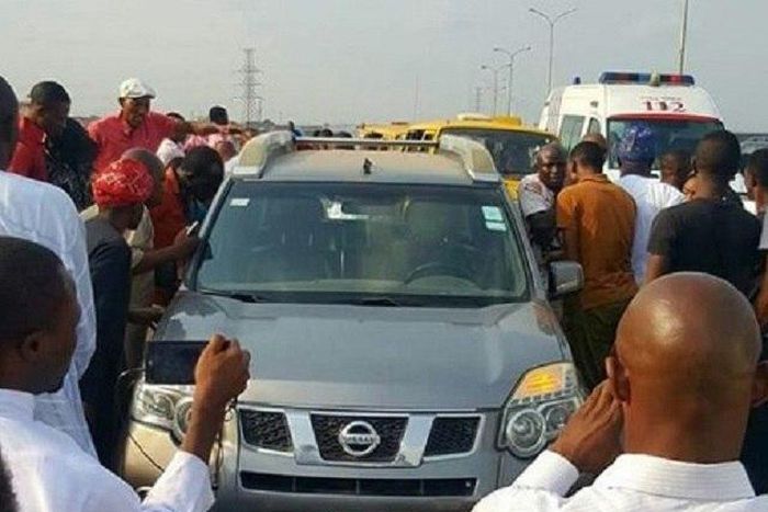 The ill-fated jeep belonging to the late Dr. Orji