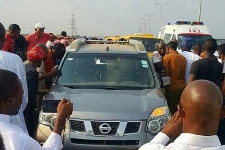 The ill-fated jeep belonging to the late Dr. Orji