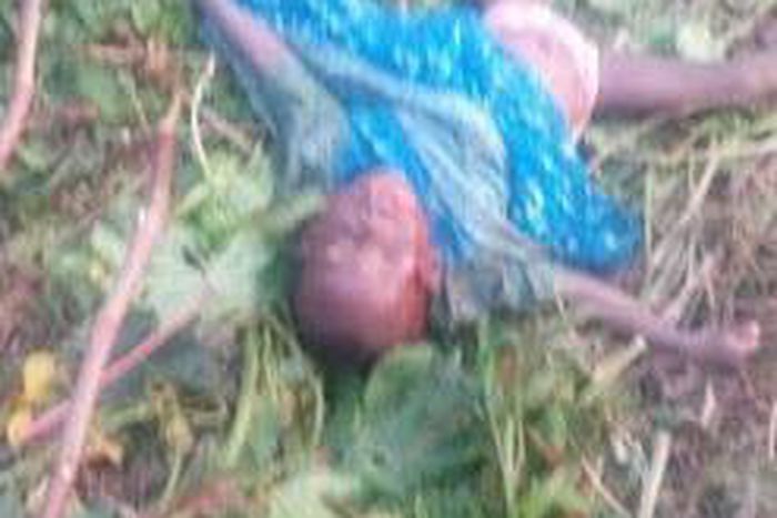 Lifeless body of a 2-year-old boy.