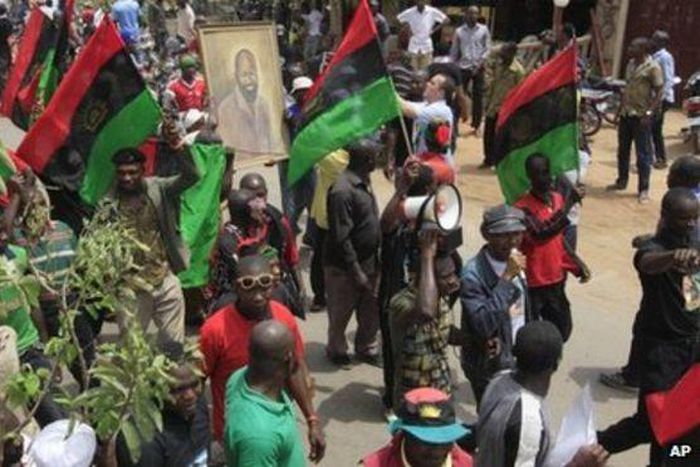 Biafra protesters.