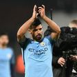 Manchester City striker Sergio Aguero applauds supporters after the English FA cup third round football match victory