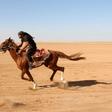 Syrians take part in a horse race for thoroughbred Arabian horses sponsored by Turkish NGO IHH, on May 12, 2017, in the southern Aleppo countryside