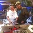 Sunny Ade and DJ Jimmy Jatt working the turntable