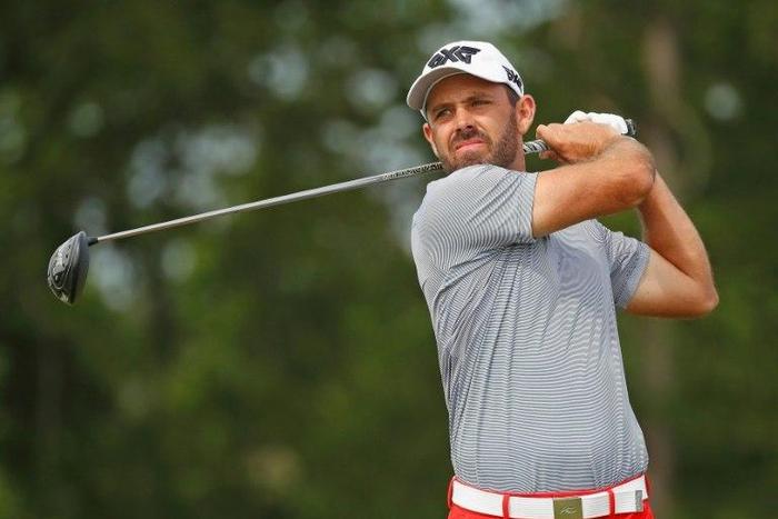 South Africa's Charl Schwartzel, pictured in June 2017, is just one stroke shy of the lead spot at the European Open in Hamburg, Germany