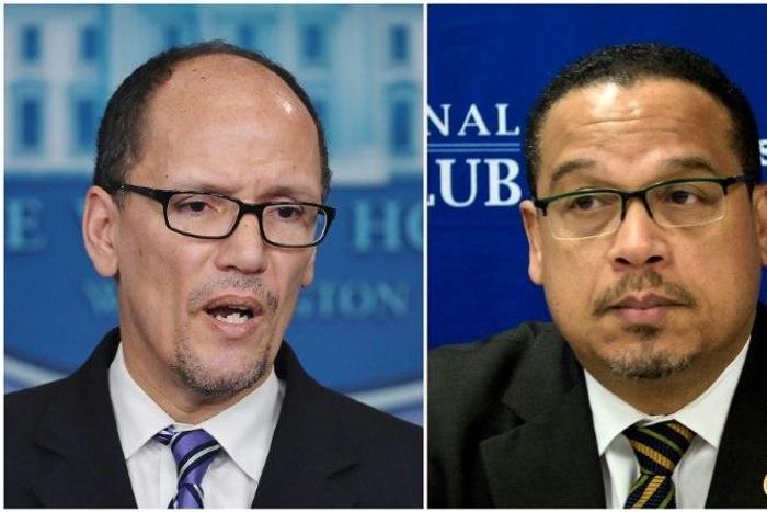 Tom Perez (left) and Keith Ellison are the two front-runners in the race to chair the Democratic National Committee (DNC)