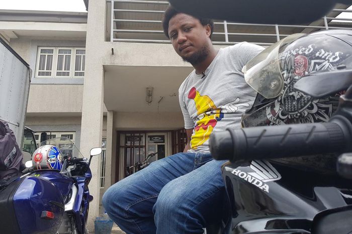 This man rode on a bike from Nigeria to Austria