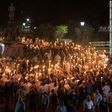 Protesters in Charlottesville
