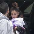 Ariana Grande tearful touchdown